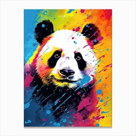 Panda Art In Color Field Painting Style 2 Canvas Print