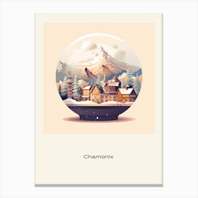 Chamonix France 1 Snowglobe Poster Canvas Print