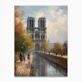 Notre Dame Paris France Camille Pissarro Style 8 Canvas Print