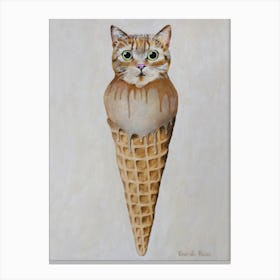 Icecream Cat Canvas Print
