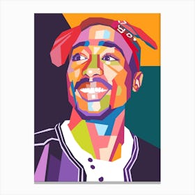 Tupac Shakur wpap art style Canvas Print