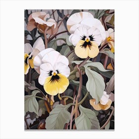 Wild Pansy 1 Flower Painting Canvas Print