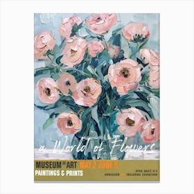 A World Of Flowers, Van Gogh Exhibition Ranunculus 3 Canvas Print