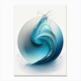 Water Symbol Waterscape Crayon 1 Canvas Print