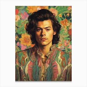 Harry Styles Kitsch Portrait 8 Canvas Print
