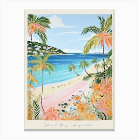 Poster Of Shoal Bay, Anguilla, Matisse And Rousseau Style 1 Canvas Print