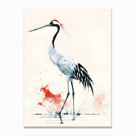 Crane Painting Canvas Print