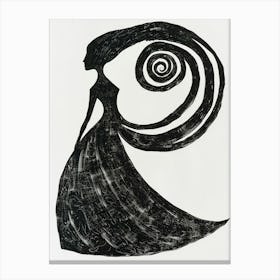 Black And White Painting 8 Canvas Print