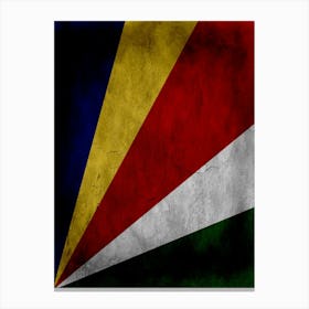 Seychelles Flag Texture Canvas Print