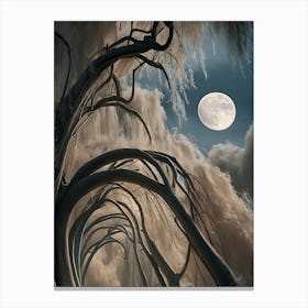 Moonlight In The Trees Canvas Print