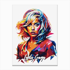 Lady Gaga 02 Portrait Music Icon Style WPAP Pop Art Canvas Print