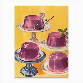 Purple Jelly Vintage Cookbook Inspired 2 Canvas Print