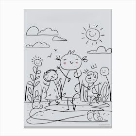 Children In The Park Canvas Print