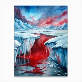 A Poster Featuring The Blood Falls Of Antarctica (1) Canvas Print