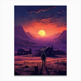 Sunset In The Desert 9 Canvas Print