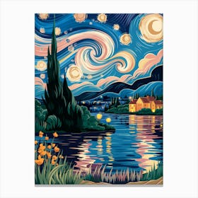 Starry Night, inspired by van Gogh Canvas Print