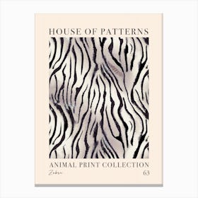 House Of Patterns Zebra Animal Print Pattern 1 Canvas Print