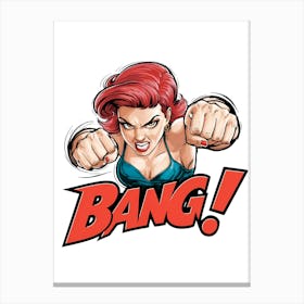 Girl Pop bang art Canvas Print