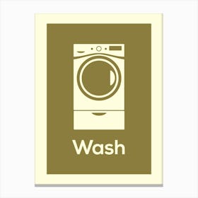 Laundry Print Wash Green Canvas Print