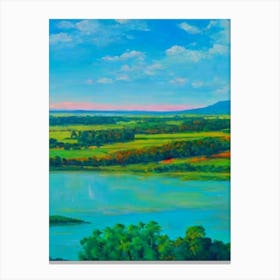 Salonga National Park The Democratic Republic Of The Congo Blue Oil Painting 2  Canvas Print