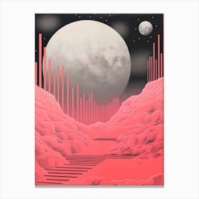 Pink Moon 4 Canvas Print