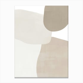 Beige Gray Abstract Painting Canvas Print