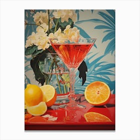 Vintage Cocktails Pop Art Inspired 1 Canvas Print