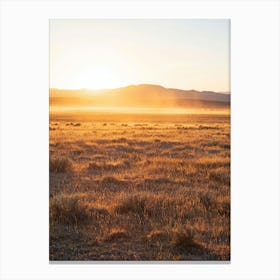 Sunrise In The Desert. Generated AI. Art Print Canvas Print