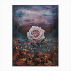 Rose In The Water Canvas Print