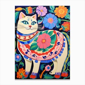 Maximalist Animal Painting Cat 5 Canvas Print