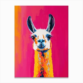 Modern Pop Art Llama 2 Canvas Print