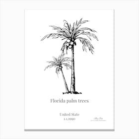 Florida Palm Trees 7 Canvas Print