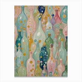 Pastel Bottle Collection Canvas Print