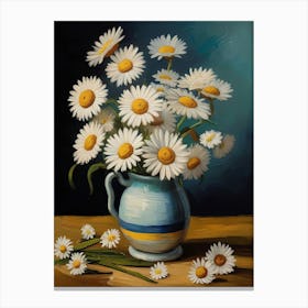 Daisies In A Vase 4 Canvas Print