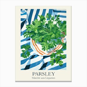 Marche Aux Legumes Parsley Summer Illustration 3 Canvas Print