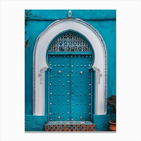 Blue Door In Morocco Canvas Print