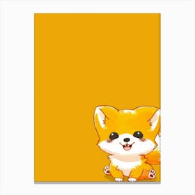 Cute Fox Wallpaper Canvas Print