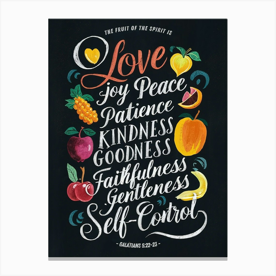 Joy Carpets Fruits of the Spirit 5 x 8 Multi-color Indoor Kids Area Rug Joy Carpets Fruits of the Spirit 5 x 8 Multi-color Indoor Kids Area Rug