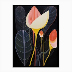 Calla Lily 3 Hilma Af Klint Inspired Flower Illustration Canvas Print