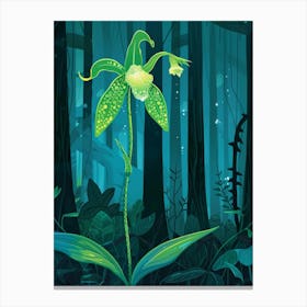 Orchid In The Forest Canvas Print