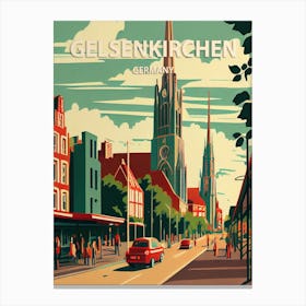 Gelsenkirchen Retro Canvas Print