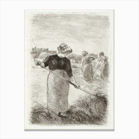 Women Tossing The Hay (1890, Printed 1906), Camille Pissarro Canvas Print