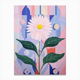 Asters 8 Hilma Af Klint Inspired Pastel Flower Painting Canvas Print