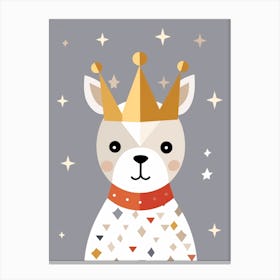 Little Rabbit 1 Wearing A Crown Canvas Print