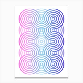 Abstract Retro Psychedelic Pattern Canvas Print