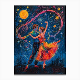 Dancers Under The Stars Canvas Print