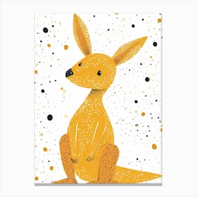 Yellow Kangaroo 2 Canvas Print