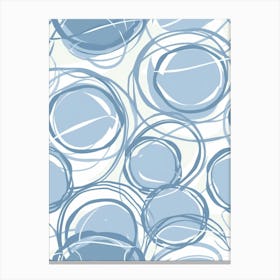 Blue Circles 18 Canvas Print