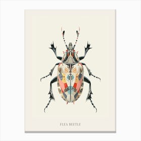 Colourful Insect Illustration Flea Beetle 14 Poster Canvas Print