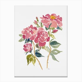 Watercolour Roses Canvas Print